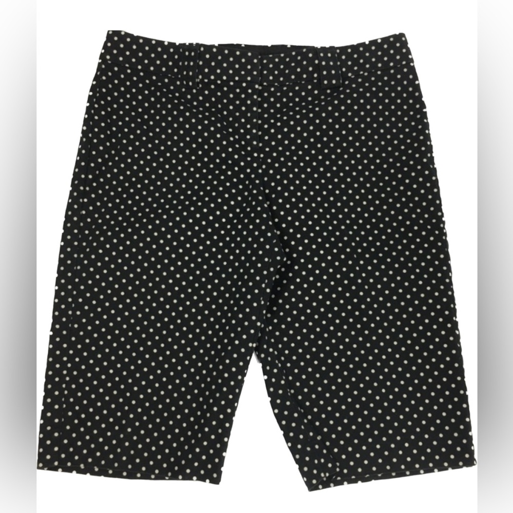 3/$25💥 Express Editor Black White Polka Dot Bermuda Short Sz 4